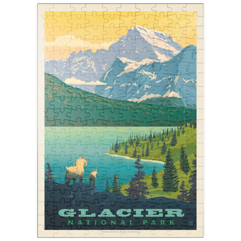 Darstellung des Puzzle Motivs Glacier National Park: Der große Aussichtspunkt puzzleplate Glacier National Park: Grand Overlook, Vintage Poster 200 Puzzle