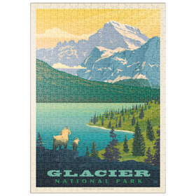 Darstellung des Puzzle Motivs Glacier National Park: Der große Aussichtspunkt - Puzzleteile: 500