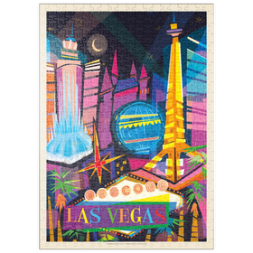 Darstellung des Puzzle Motivs Las Vegas Neon (Mod Design) - Puzzleteile: 500