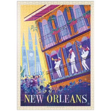 Darstellung des Puzzle Motivs puzzleplate New Orleans: Dancing In The Street (Mod Design), Vintage Poster 1000 Puzzle