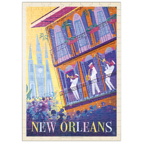 Darstellung des Puzzle Motivs New Orleans: Tanzen auf der Straße (Mod Design) puzzleplate New Orleans: Dancing In The Street (Mod Design), Vintage Poster 200 Puzzle
