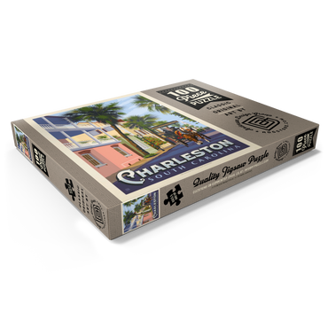 Darstellung des Puzzle Motivs Charleston, SC: Street Scene, Vintage Poster 100 Puzzle Schachtel Ansicht1