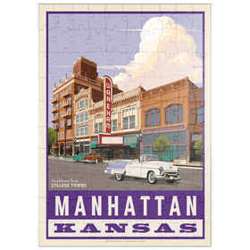 Darstellung des Puzzle Motivs American College Towns: Manhattan, Kansas - Puzzleteile: 100