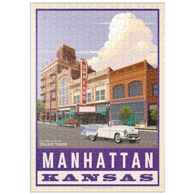 Darstellung des Puzzle Motivs American College Towns: Manhattan, Kansas - Puzzleteile: 500
