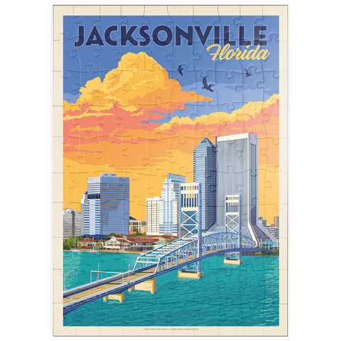 puzzleplate Jacksonville, FL, Vintage Poster 100 Puzzle