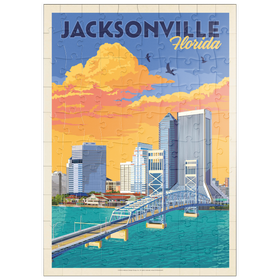 Darstellung des Puzzle Motivs Jacksonville, FL, Vintage Poster - Puzzleteile: 100
