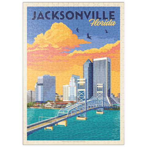 puzzleplate Jacksonville, FL, Vintage Poster 500 Puzzle