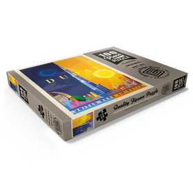 Darstellung des Puzzle Motivs Dubai (Mod Design), Vintage Poster - Puzzleteile: 100