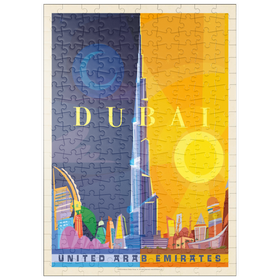 Darstellung des Puzzle Motivs Dubai (Mod Design), Vintage Poster - Puzzleteile: 200
