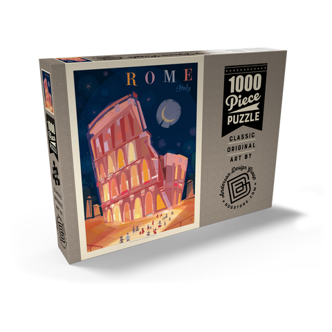 Darstellung des Puzzle Motivs Italy, Rome: Colosseum (Mod Design), Vintage Poster Italy, Rome: Colosseum (Mod Design), Vintage Poster 1000 Puzzle Schachtel Ansicht2