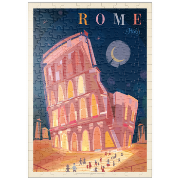 Darstellung des Puzzle Motivs puzzleplate Italy, Rome: Colosseum (Mod Design), Vintage Poster 200 Puzzle