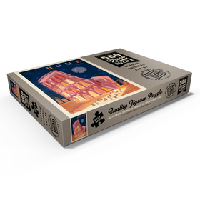 Darstellung des Puzzle Motivs Italy, Rome: Colosseum (Mod Design), Vintage Poster - Puzzleteile: 500