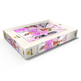 Alternative Darstellung des Puzzle-Motivs Glamouröse Mode-Illustration – Futuristisches Pinkkleid in Paris – Puzzleteile: 1000