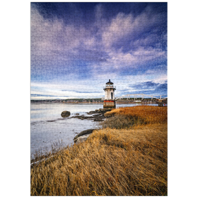 Darstellung des Puzzle Motivs Doubling Point Lighthouse in Maine – Malerische Küstenlandschaft - Puzzleteile: 1000