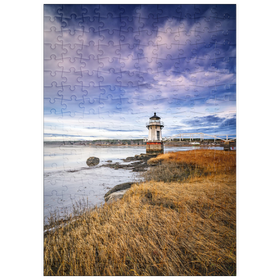 Darstellung des Puzzle Motivs Doubling Point Lighthouse in Maine – Malerische Küstenlandschaft - Puzzleteile: 200