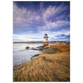 Darstellung des Puzzle-Motivs Doubling Point Lighthouse in Maine – Malerische Küstenlandschaft – Puzzleteile: 500