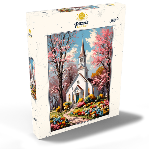 Vintage Easter Church 100 Puzzle Schachtel Ansicht2