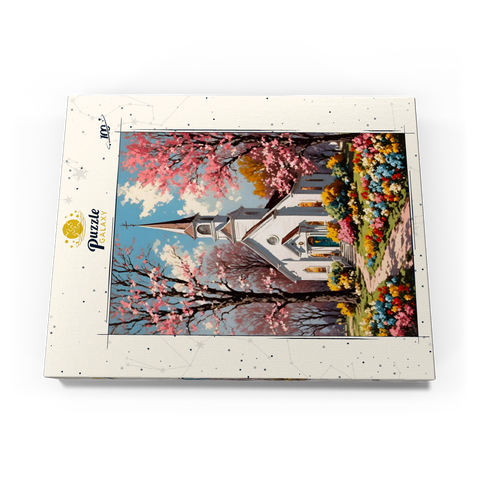Vintage Easter Church 100 Puzzle Schachtel Ansicht3