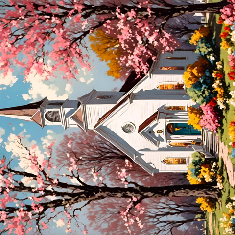Vintage Easter Church 200 Puzzle 3D Modell