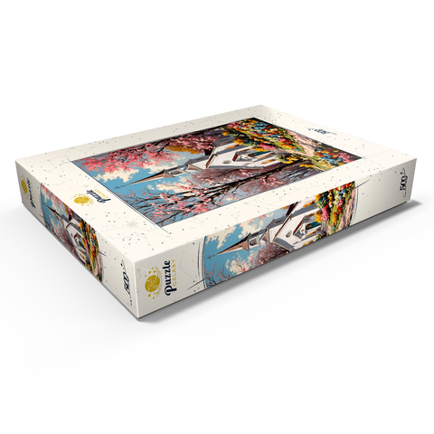 Vintage Easter Church 500 Puzzle Schachtel Ansicht1