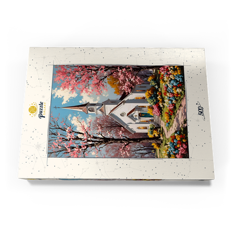 Vintage Easter Church 500 Puzzle Schachtel Ansicht3