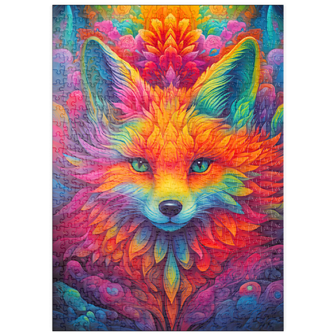 puzzleplate Painted Fox 4 500 Puzzle