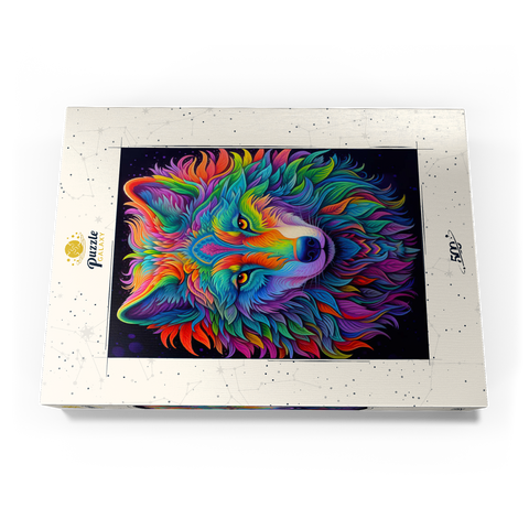 Tribal Wolf 1 500 Puzzle Schachtel Ansicht3