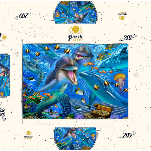 Laughing Dolphins  200 Puzzle Schachtel 3D Modell