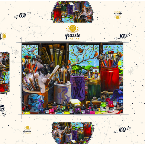 Art Studio  100 Puzzle Schachtel 3D Modell