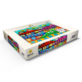 Alternative Darstellung des Puzzle-Motivs Bunte Traumlandschaft mit Patchworkfeldern – Kreative Kunst – Puzzleteile: 1000