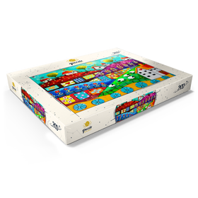 Alternative Darstellung des Puzzle-Motivs Bunte Traumlandschaft mit Patchworkfeldern – Kreative Kunst – Puzzleteile: 200