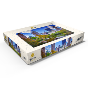 Darstellung des Puzzle Motivs Central Park mit Skyline von Manhattan – New York - Puzzleteile: 500