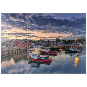 Darstellung des Puzzle Motivs Motif No. 1 in Rockport – Hafenromantik in Massachusetts - Puzzleteile: 1000