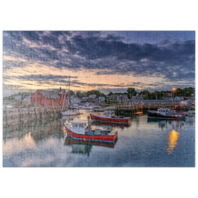 Darstellung des Puzzle Motivs Motif No. 1 in Rockport – Hafenromantik in Massachusetts - Puzzleteile: 200