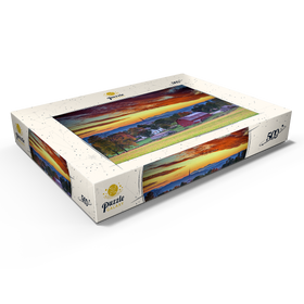 Darstellung des Puzzle Motivs Ländliche Herbstlandschaft in Vermont – Farmland bei Sonnenaufgang - Puzzleteile: 500
