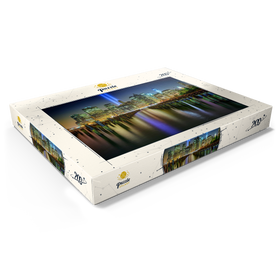 Alternative Darstellung des Puzzle-Motivs Tribute in Light – Skyline von New York City bei Nacht – Puzzleteile: 200
