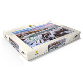 Darstellung des Puzzle Motivs Portland Head Light – Winterliche Küstenlandschaft in Maine - Puzzleteile: 200