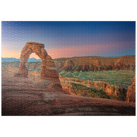 Darstellung des Puzzle-Motivs Delicate Arch im Arches-Nationalpark – Utahs Naturwunder – Puzzleteile: 1000