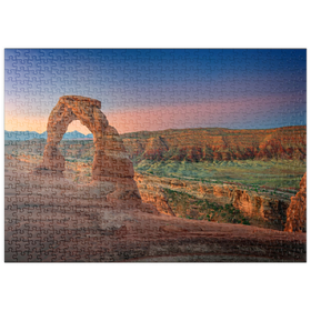 Darstellung des Puzzle Motivs Delicate Arch im Arches-Nationalpark – Utahs Naturwunder - Puzzleteile: 500
