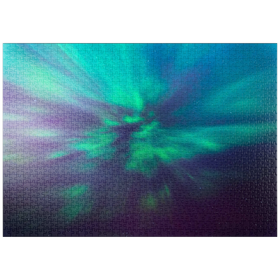 Darstellung des Puzzle-Motivs Magische Polarlichter – Nordlichter am Nachthimmel – Puzzleteile: 1000