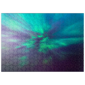Darstellung des Puzzle Motivs Magische Polarlichter – Nordlichter am Nachthimmel - Puzzleteile: 200