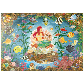 Darstellung des Puzzle-Motivs Magische Meerjungfrau – Fantastische Unterwasserwelt voller Farben – Puzzleteile: 1000