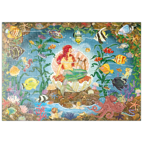 Darstellung des Puzzle Motivs Magische Meerjungfrau – Fantastische Unterwasserwelt voller Farben - Puzzleteile: 200