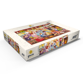 Alternative Darstellung des Puzzle-Motivs Historische Dorfschule – Klassenzimmer des 19. Jahrhunderts – Puzzleteile: 1000