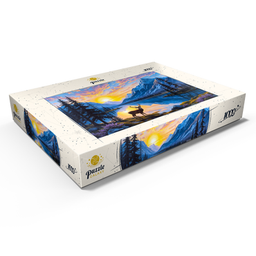 Deer at Sunset 1000 Puzzle Schachtel Ansicht1