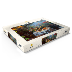 Alternative Darstellung des Puzzle-Motivs Romantisches Abendessen mit Blick auf den Eiffelturm – Puzzleteile: 200
