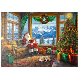 Darstellung des Puzzle Motivs Gemütliche Weihnachtsstimmung mit Santa Claus - Puzzleteile: 200
