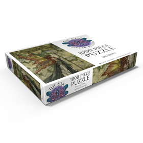 Alternative Darstellung des Puzzle-Motivs Die grüne Frau - Amy Brown – Puzzleteile: 1000