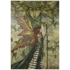 Darstellung des Puzzle Motivs Die grüne Frau - Amy Brown - Puzzleteile: 1000