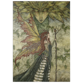 Darstellung des Puzzle Motivs Die grüne Frau - Amy Brown - Puzzleteile: 500